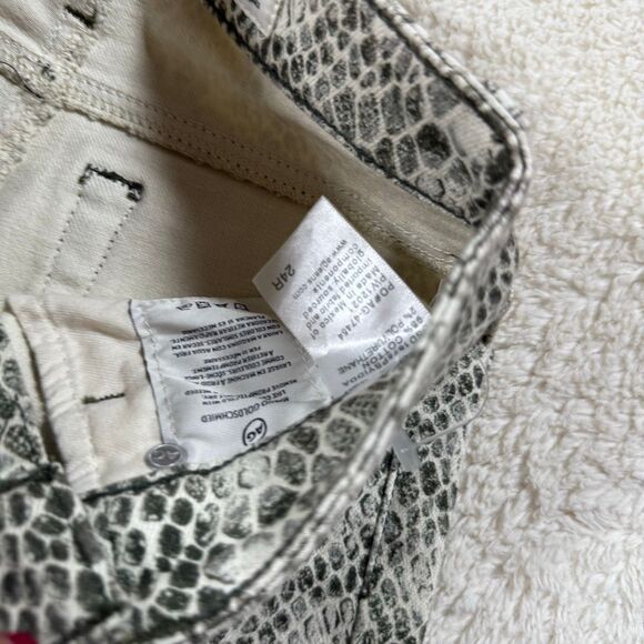 AG Adriano Goldschmied Mari Snake Print High Rise Straight Crop Jeans - Picture 4 of 8